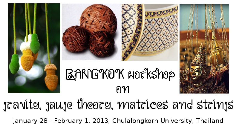 Bangkok workshop on gravity, gauge theory, matrices and strings, January 28 - February 1, 2013, Chulalongkorn University, Thailand